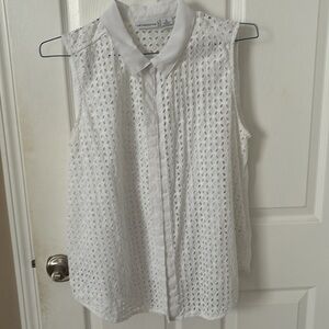 Size large sleeveless multimedia top from Liz Claiborne with an insert camisole.